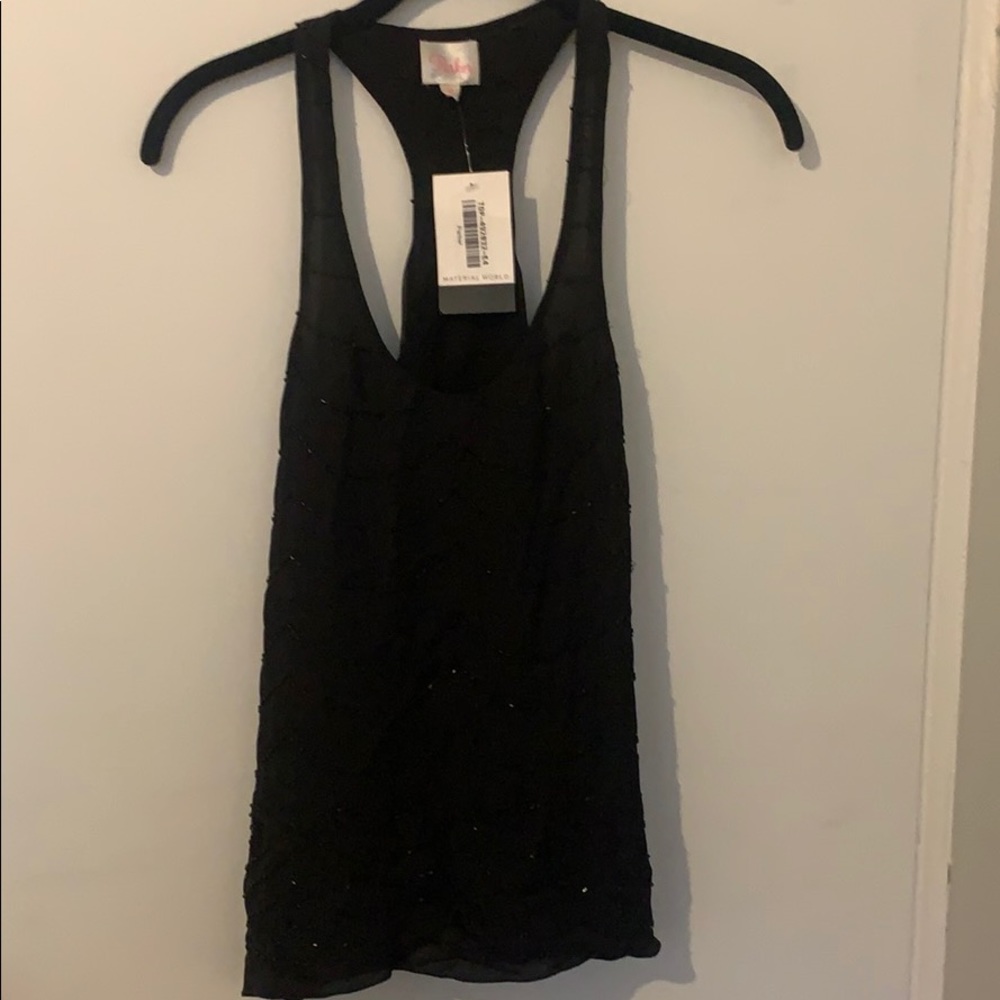 Sparkly black tank